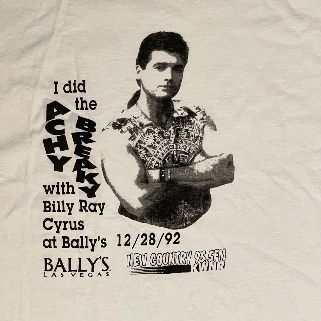 Rare Vintage Billy Ray Cyrus 1992 Tee Shirt Never Worn